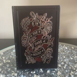 Threshold target book of spells gothic witch in the dark of night black candle